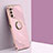 Coque Ultra Fine Silicone Souple Housse Etui avec Support Bague Anneau Aimante Magnetique XL1 pour Samsung Galaxy A03s Rose