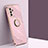 Coque Ultra Fine Silicone Souple Housse Etui avec Support Bague Anneau Aimante Magnetique XL1 pour Samsung Galaxy A05s Rose