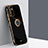 Coque Ultra Fine Silicone Souple Housse Etui avec Support Bague Anneau Aimante Magnetique XL1 pour Samsung Galaxy F13 4G Noir