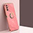Coque Ultra Fine Silicone Souple Housse Etui avec Support Bague Anneau Aimante Magnetique XL1 pour Samsung Galaxy F13 4G Rose Rouge