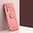 Coque Ultra Fine Silicone Souple Housse Etui avec Support Bague Anneau Aimante Magnetique XL1 pour Samsung Galaxy S20 Ultra 5G Rose Rouge