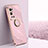 Coque Ultra Fine Silicone Souple Housse Etui avec Support Bague Anneau Aimante Magnetique XL1 pour Vivo X60 Pro+ Plus 5G Rose