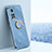 Coque Ultra Fine Silicone Souple Housse Etui avec Support Bague Anneau Aimante Magnetique XL1 pour Xiaomi Mi 10T Pro 5G Bleu