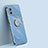 Coque Ultra Fine Silicone Souple Housse Etui avec Support Bague Anneau Aimante Magnetique XL1 pour Xiaomi Poco M4 5G Bleu