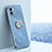 Coque Ultra Fine Silicone Souple Housse Etui avec Support Bague Anneau Aimante Magnetique XL1 pour Xiaomi Redmi A2 Bleu