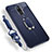 Coque Ultra Fine Silicone Souple Housse Etui avec Support Bague Anneau Aimante pour Samsung Galaxy A6 Plus Bleu