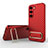 Coque Ultra Fine Silicone Souple Housse Etui avec Support KC1 pour Samsung Galaxy S22 Plus 5G Rouge