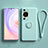 Coque Ultra Fine Silicone Souple Housse Etui avec Support pour Huawei P60 Pro Bleu Clair