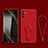 Coque Ultra Fine Silicone Souple Housse Etui avec Support pour Xiaomi Redmi Note 10T 5G Rouge