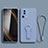 Coque Ultra Fine Silicone Souple Housse Etui avec Support S01 pour Xiaomi Mi 12 Lite NE 5G Gris Lavende