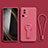 Coque Ultra Fine Silicone Souple Housse Etui avec Support S01 pour Xiaomi Mi 12 Lite NE 5G Rose Rouge