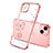 Coque Ultra Fine TPU Souple Housse Etui Transparente Fleurs pour Apple iPhone 14 Plus Or Rose