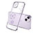 Coque Ultra Fine TPU Souple Housse Etui Transparente Fleurs pour Apple iPhone 14 Plus Violet