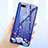 Coque Ultra Fine TPU Souple Housse Etui Transparente Fleurs pour Oppo RX17 Neo Violet