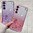 Coque Ultra Fine TPU Souple Housse Etui Transparente Fleurs pour Samsung Galaxy S23 Plus 5G Petit