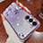 Coque Ultra Fine TPU Souple Housse Etui Transparente Fleurs pour Samsung Galaxy S25 Plus 5G Violet