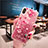 Coque Ultra Fine TPU Souple Housse Etui Transparente Fleurs T01 pour Apple iPhone X Rose Petit