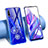 Coque Ultra Fine TPU Souple Housse Etui Transparente Fleurs T01 pour Huawei Honor 9X Bleu