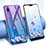 Coque Ultra Fine TPU Souple Housse Etui Transparente Fleurs T01 pour Huawei P20 Bleu