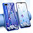 Coque Ultra Fine TPU Souple Housse Etui Transparente Fleurs T01 pour Oppo R17 Neo Violet