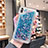 Coque Ultra Fine TPU Souple Housse Etui Transparente Fleurs T02 pour Apple iPhone XR Bleu
