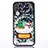 Coque Ultra Fine TPU Souple Housse Etui Transparente Fleurs T05 pour Apple iPhone X Noir