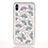 Coque Ultra Fine TPU Souple Housse Etui Transparente Fleurs T08 pour Apple iPhone Xs Gris