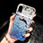 Coque Ultra Fine TPU Souple Housse Etui Transparente Fleurs T19 pour Apple iPhone X Bleu