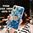 Coque Ultra Fine TPU Souple Housse Etui Transparente Fleurs T25 pour Apple iPhone Xs Max Bleu