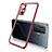 Coque Ultra Fine TPU Souple Housse Etui Transparente H01 pour Vivo X50 Pro 5G Rouge