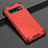 Coque Ultra Fine TPU Souple Housse Etui Transparente S05 pour Samsung Galaxy S10 Rouge