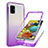 Coque Ultra Fine Transparente Souple Housse Etui 360 Degres Avant et Arriere Degrade JX1 pour Samsung Galaxy M40S Violet