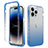 Coque Ultra Fine Transparente Souple Housse Etui 360 Degres Avant et Arriere Degrade pour Apple iPhone 13 Pro Bleu