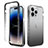 Coque Ultra Fine Transparente Souple Housse Etui 360 Degres Avant et Arriere Degrade pour Apple iPhone 13 Pro Max Gris Fonce
