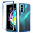 Coque Ultra Fine Transparente Souple Housse Etui 360 Degres Avant et Arriere Degrade pour Motorola Moto Edge 20 5G Bleu