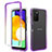 Coque Ultra Fine Transparente Souple Housse Etui 360 Degres Avant et Arriere Degrade pour Samsung Galaxy A03s Violet