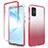 Coque Ultra Fine Transparente Souple Housse Etui 360 Degres Avant et Arriere Degrade pour Samsung Galaxy S20 Plus 5G Rouge Petit