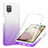Coque Ultra Fine Transparente Souple Housse Etui 360 Degres Avant et Arriere Degrade YB1 pour Samsung Galaxy A12 Nacho Violet