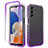 Coque Ultra Fine Transparente Souple Housse Etui 360 Degres Avant et Arriere Degrade ZJ1 pour Samsung Galaxy A14 5G Violet