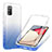 Coque Ultra Fine Transparente Souple Housse Etui 360 Degres Avant et Arriere Degrade ZJ1 pour Samsung Galaxy M02s Bleu