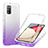 Coque Ultra Fine Transparente Souple Housse Etui 360 Degres Avant et Arriere Degrade ZJ1 pour Samsung Galaxy M02s Violet