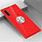 Coque Ultra Slim Silicone Souple Housse Etui Transparente avec Support Bague Anneau Aimante Magnetique C02 pour Samsung Galaxy Note 10 Rouge