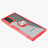 Coque Ultra Slim Silicone Souple Housse Etui Transparente avec Support Bague Anneau Aimante Magnetique N01 pour Samsung Galaxy Note 20 5G Rouge