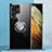 Coque Ultra Slim Silicone Souple Housse Etui Transparente avec Support Bague Anneau Aimante Magnetique S05 pour Samsung Galaxy S21 Ultra 5G Petit