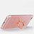 Coque Ultra Slim Silicone Souple Housse Etui Transparente avec Support Bague Anneau S01 pour Apple iPhone 6S Or Rose