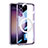 Coque Ultra Slim Silicone Souple Transparente avec Mag-Safe Magnetic Magnetique AC1 pour Samsung Galaxy S22 Plus 5G Violet