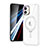 Coque Ultra Slim Silicone Souple Transparente avec Mag-Safe Magnetic Magnetique SD1 pour Apple iPhone 11 Argent