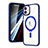 Coque Ultra Slim Silicone Souple Transparente avec Mag-Safe Magnetic Magnetique SD1 pour Apple iPhone 11 Bleu