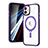 Coque Ultra Slim Silicone Souple Transparente avec Mag-Safe Magnetic Magnetique SD1 pour Apple iPhone 11 Violet