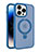 Coque Ultra Slim Silicone Souple Transparente avec Mag-Safe Magnetic Magnetique T02 pour Apple iPhone 14 Pro Bleu
